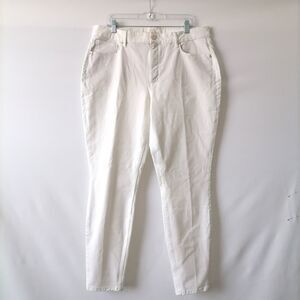Unbranded Womens White High Rise Five Pocket Design The Skinny Jeans Size 16L